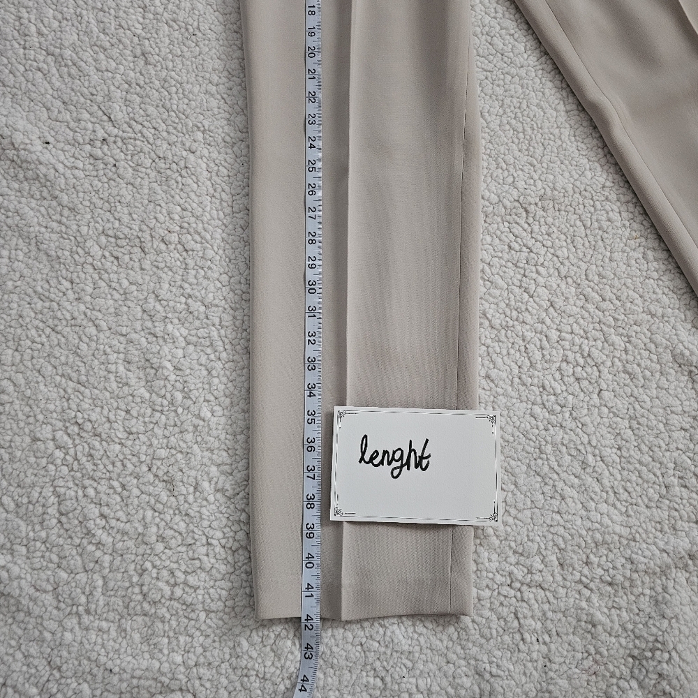 ALBERT NIPON Cream Ivory 2pc Suit Coat Blazer And Pants Set Size 8 - Picture 13 of 16